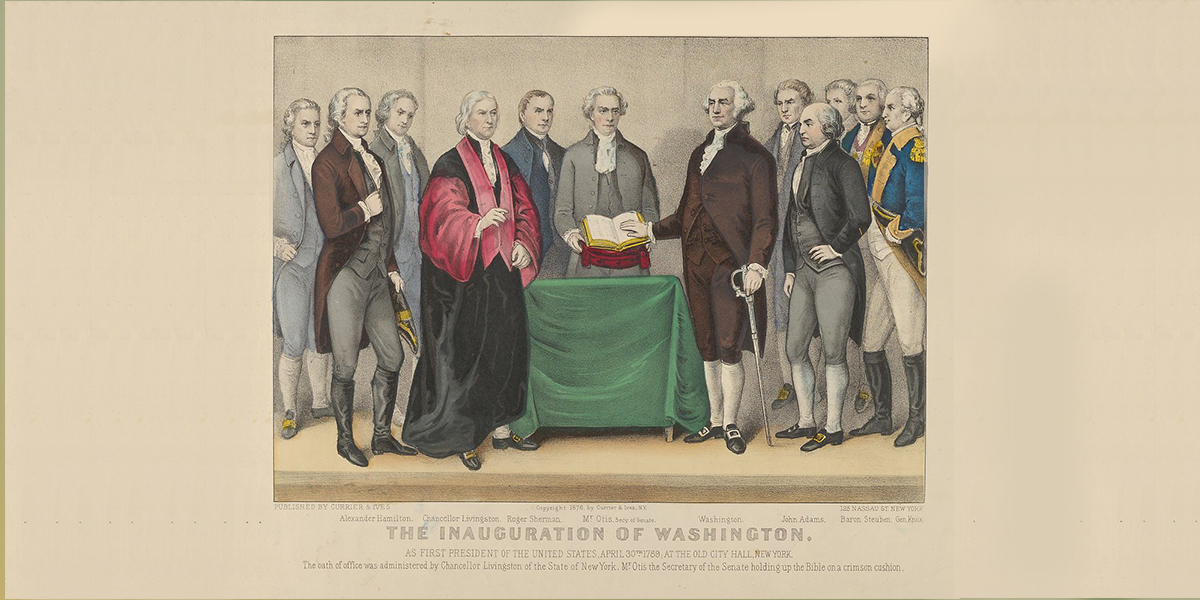 The inauguration of George Washington